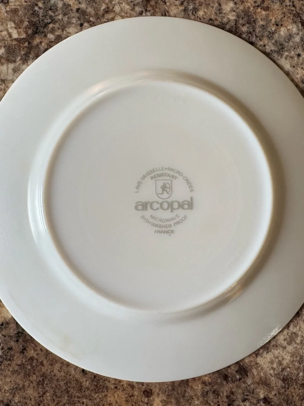 Arcopal France Odessa pattern milk glass salad plate